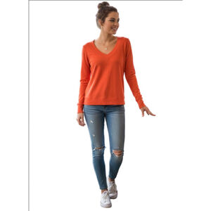 Women's COLTORY Orange V-Neck Top M